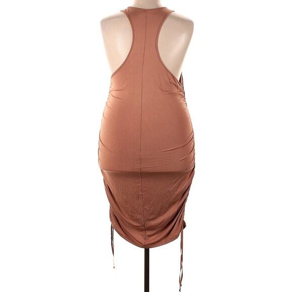 NWT ASOS Carmel Rust Stretch Knit Dress Racerback Pullover Plus Size 18 - Picture 2 of 2